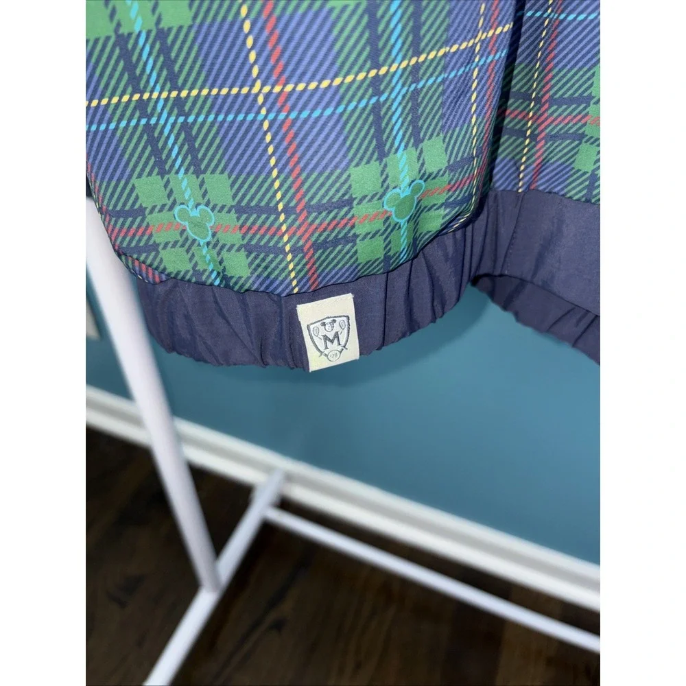 Disney‎ Store Full Zip Golf Jacket Size XXL Pluto Mickey Green Plaid Disney Golf